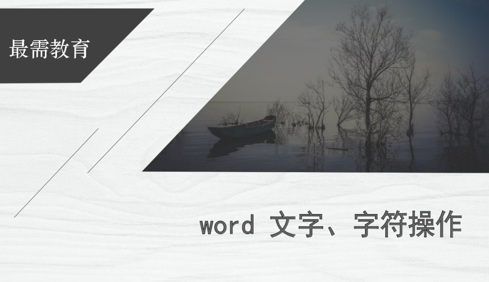 word 文字、字符操作