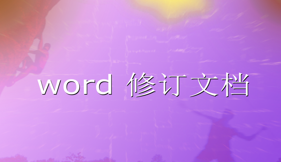 word 修订文档