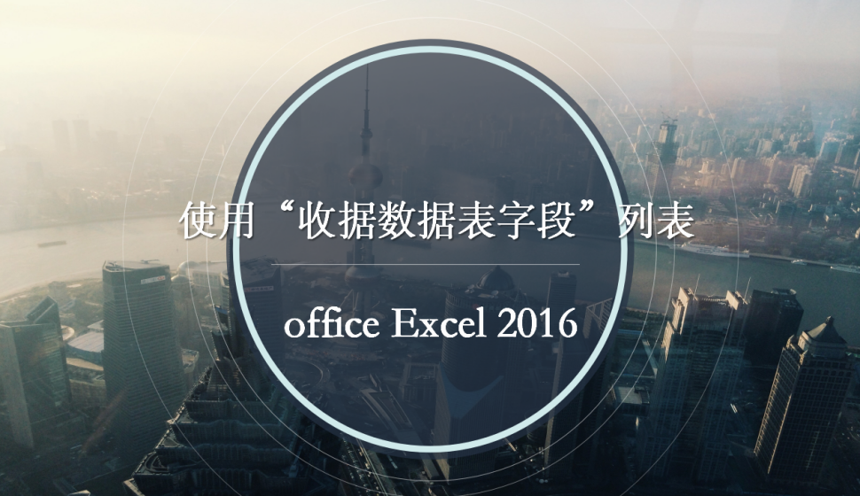  office Excel 2016 使用“收据数据表字段”列表