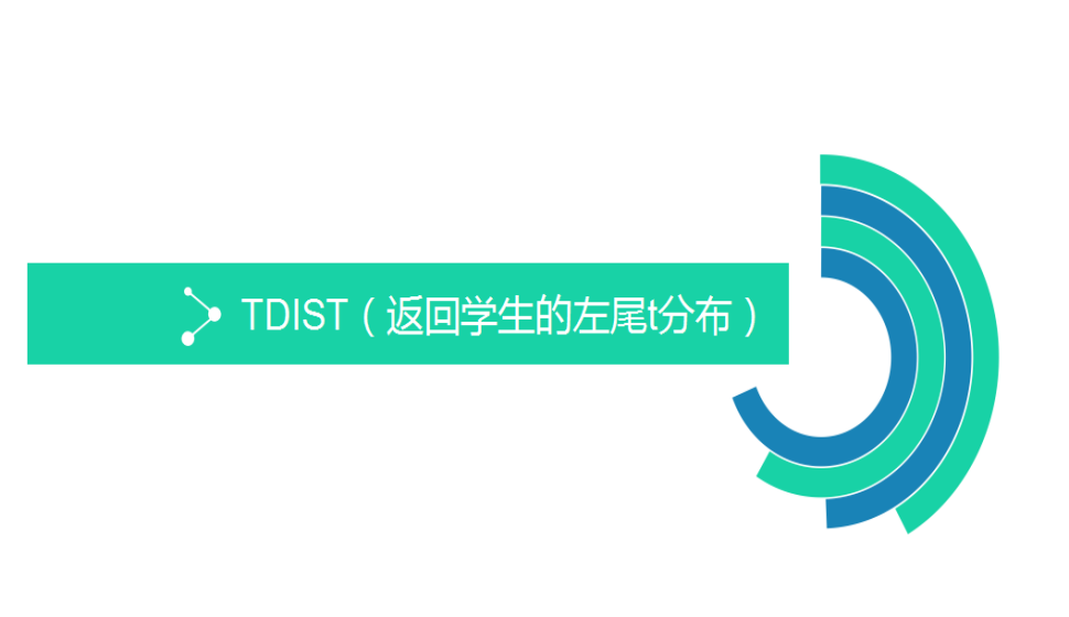 TDIST（返回学生的左尾t分布）