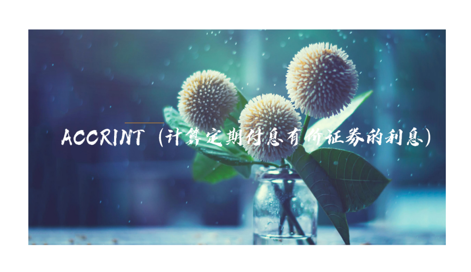 ACCRINT（计算定期付息有价证券的利息）