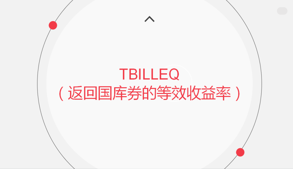 TBILLEQ（返回国库券的等效收益率）